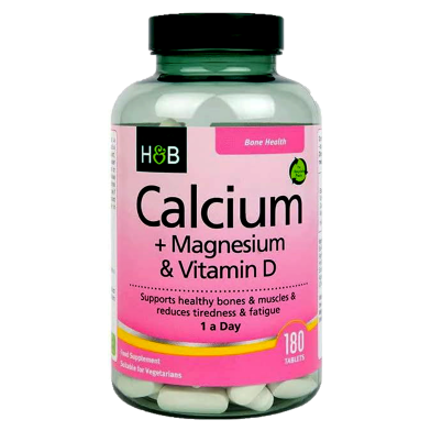 Holland And Barrett Calcium Plus Magnesium And Vitamin D - 180 Tablets image