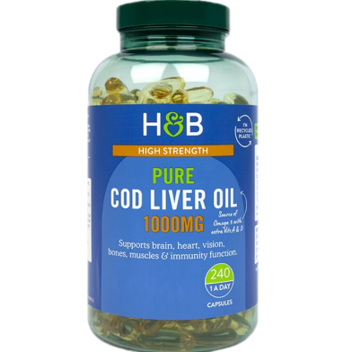 Holland And Barrett Cod Liver Oil 1000mg - 240 Capsules image