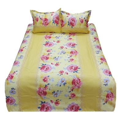 HomeTex Bed Sheet HRT Yellow Ornamental image