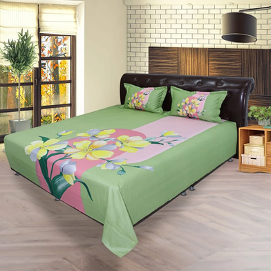 HomeTex Bed Sheet Musk Olive RTP image