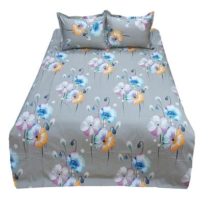 HomeTex Bed Sheet Popy Ash image