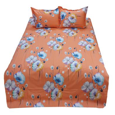 HomeTex Bed Sheet Popy Orange image