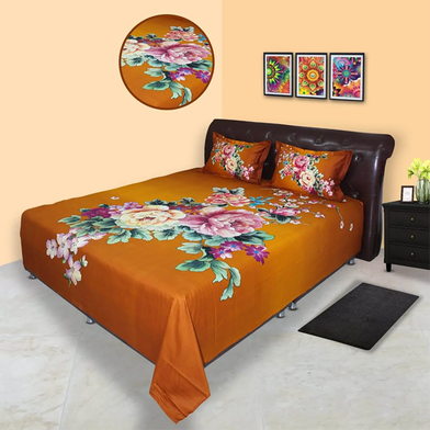 Hometex Bed Sheet Rose Orange RTP image