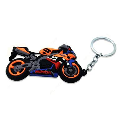 Honda Bike PVC Both Side Keychain Key Ring Rubber Motorcycle Bike Car Collectible Gift New image
