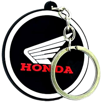 Honda PVC Keychain Key Ring Red Rubber Motorcycle Bike Car Collectible Gift image