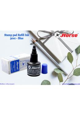 Horse Stamp Pad Refill Ink 30cc. Blue (2 Pcs Set) image