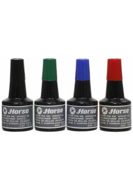 Horse Stamp Pad Refill Ink 30cc. Green (2 Pcs Set) image