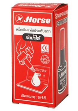 Horse Stamp Pad Refill Ink 30cc. Red (2 Pcs Set) image