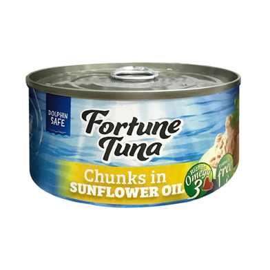 Hosen Fortune Tuna Chunks In Sunflower Oil 185gm image