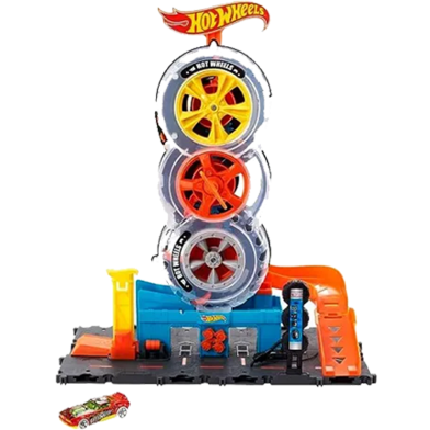 Hot Wheels HDP02 City Super Twist Tire Shop Playset image