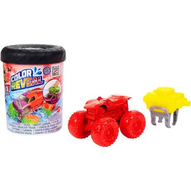 Hot Wheels HJF39 Monster Trucks Color Reveal Water Blaster Random One image