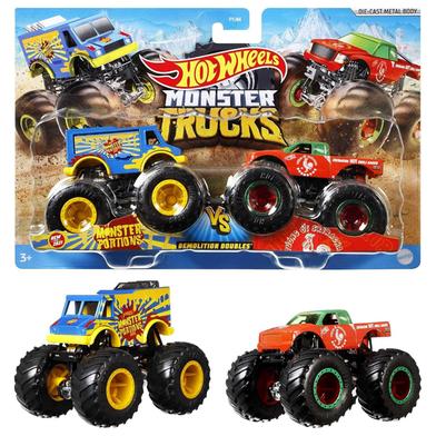 Hot Wheels Monster Trucks 1:64 Scale Demolition Doubles 2-Pack