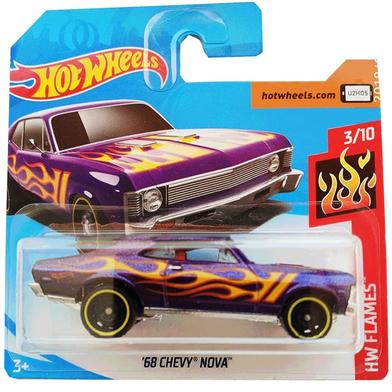 Hot Wheels Regular 68 Chevy Nova -3/10-Purple image