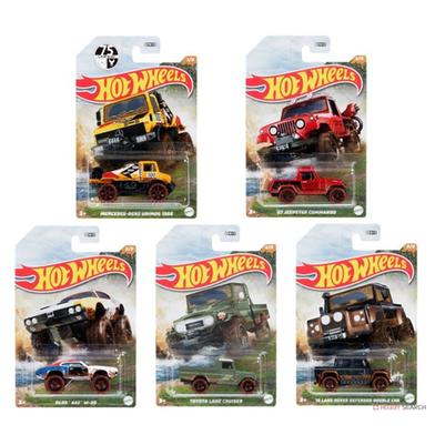 Hot Wheels Regular (P01190)- Mud Runners ( Set Of 5 Cars ) – Multicolor image