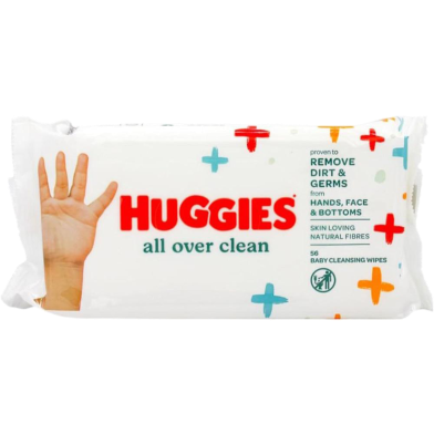 Huggies All Over Clean Skin Loving Baby Wipes 56 pcs image