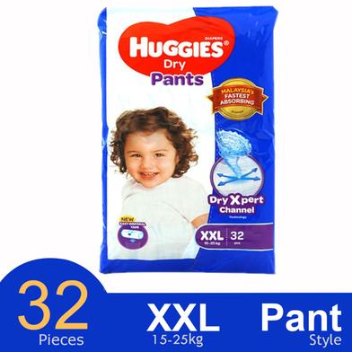 Huggies Dry Xpert Channel Pants System Baby Diaper (XXLSize) (15-25kg) (32 pcs) (Malaysia) image