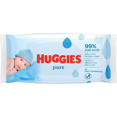 Huggies Pure Baby Wipes 56 pcs image