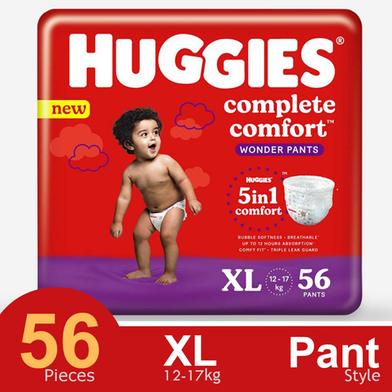 Huggies Wonder Pants System Baby Daiper (XL Size) (12-17Kg) (56pcs) image
