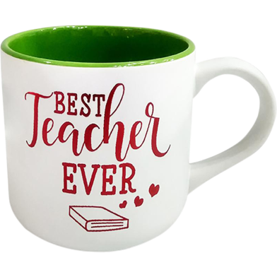 IHW Ceramic Coffee Mug Best Teacher Green Color - TE158 image