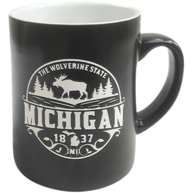 IHW Ceramic Dark Mug Michigan White - A239 image