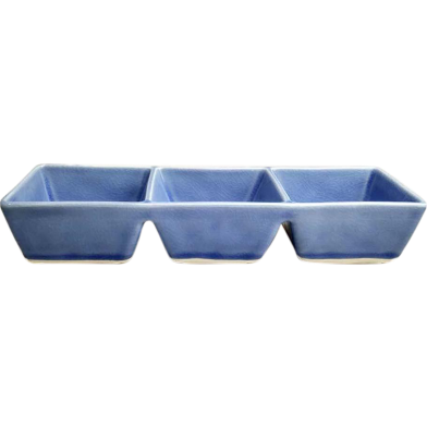 IHW Ceramic Divider sauce bowl Blue - SW1040 image