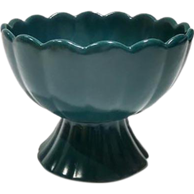 IHW Ceramic Ice Cream cups Retro Petal Shaped Blue - YQ3024 image