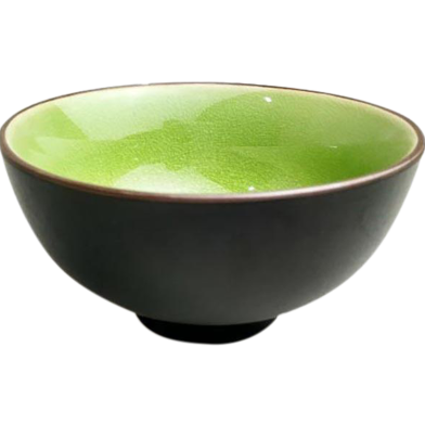 IHW Ceramic Soup Bowl Green and Black - SW9106 image