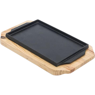 IHW Sizzling Dish with Wooden Stand - HFM image