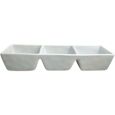 IHW ceramic Divider sauce bowl White - SW1040 image