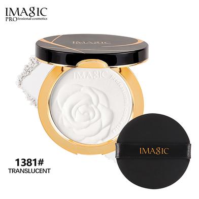 IMAGIC Oil Control Makeup Powder Moisturizing Brightening Press Powder Nature Light Waterproof Lasting Setting Loose Powder-#1381-TRANSLUCENT image