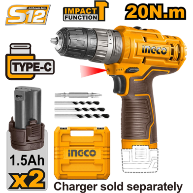 INGCO CIDLI12202 Cordless Impact Drill image