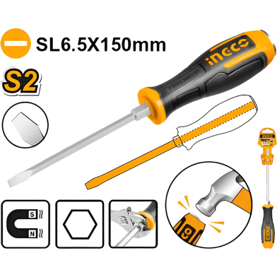 INGCO HGTS686150 Slotted Go-Through Screwdriver image