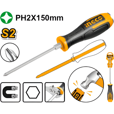 INGCO HGTS68PH2150 Phillips Go-Through Screwdriver image