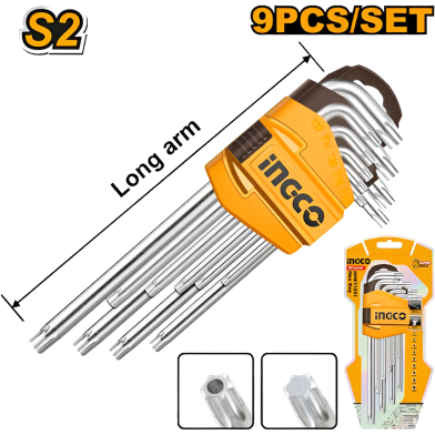 INGCO HHK13091 Torx Key Set 9 Pcs image