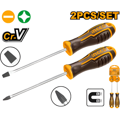 INGCO HKSD0248 Screwdriver Set 2 Pcs image