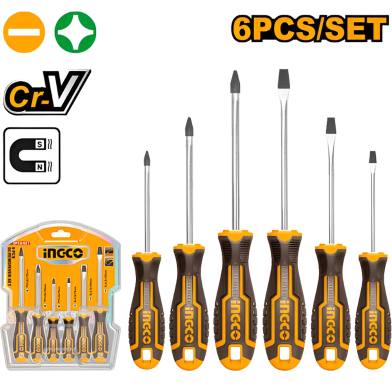 INGCO HKSD0628 Screwdriver Set 6 Pcs image