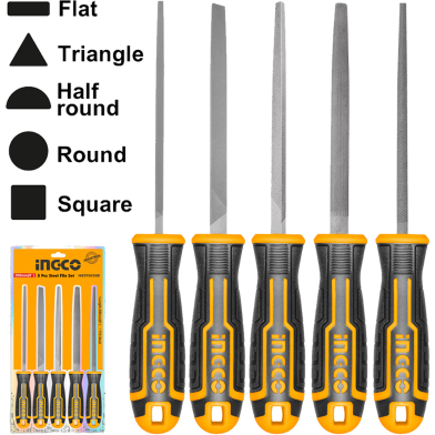 INGCO HKTFS0508 Steel File Set 5 Pcs image