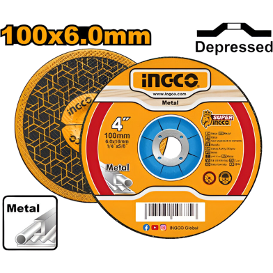 INGCO MGD601001 Abrasive Metal Grinding Disc 4 Inch 10pcs image