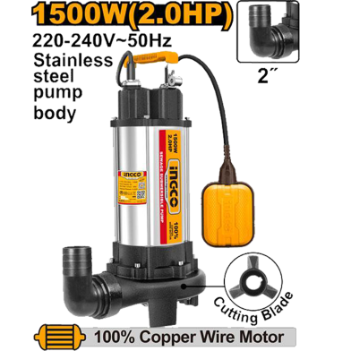 INGCO SPDB15008 Sewage Submersible Pump image