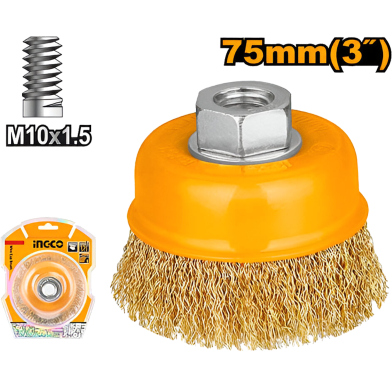 INGCO WB10752 Wire Cup Brush 3 Inch image