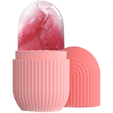 Ice Roller Face Massager to Brighten Complexion, Shrink and Tighten Pores - Pink image