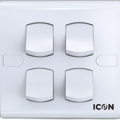 Icon Classic Four Gang One Way Switch image