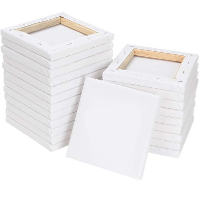 Iconic Premium White Square Canvas 4/4inch 36pc Pack image