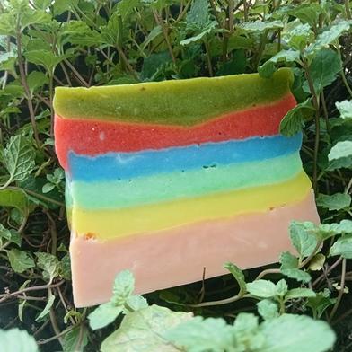 Ikebana Rainbow Handmade Soap (90 gm) image