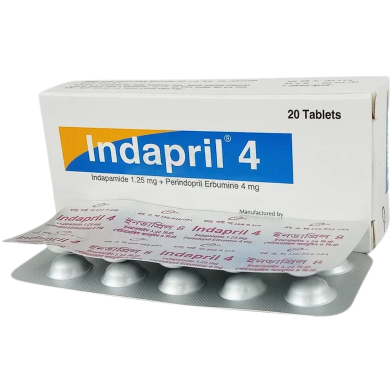 Indapril 1.25 mg, 4 mg Tablet 10'S Strip image
