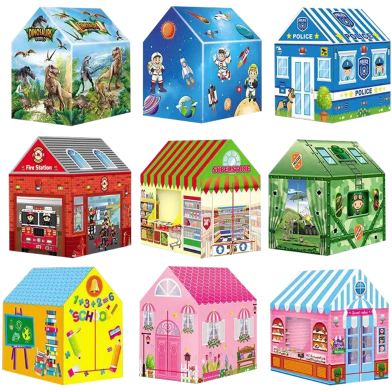Indoor Play Houses Kids Play Tent Folding Portable Cartoon Beautiful Easy Installation For Outdoor Activities For Home Birthday Party Any Colour image