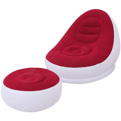 Inflatable Air Sofa With Foot Rest Cushion Lounge Chair image