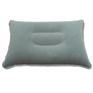 Inflatable Soft Head Travelling And Camping Pillow ,Easy to Use, Portable Comfort And Ultimate Style And Elegant Design (pillow3_1pc_ash) Grey - 1Pcs image