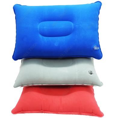 Inflatable Soft Head Travelling And Camping Pillow ,Easy to Use, Portable Comfort And Ultimate Style And Elegant Design (pillow3_3pcsset_rba) 3 Pcs Set (3 Color) image