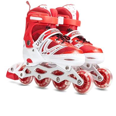 Inline Roller Skates Shoes Red And White -1 Pair- (38-41) image